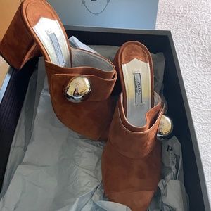 Prada slip on sandals